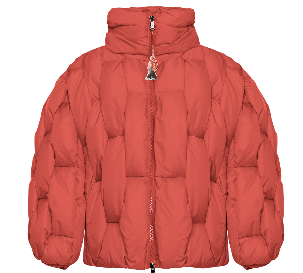 Glacier Puffer – Orange Weave-Outwear-CRISTIANZEROTRE