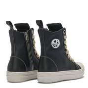 MIRAGE – Black Leather with Cream Laces