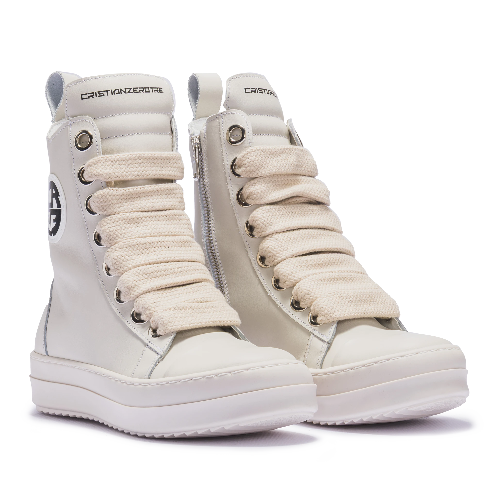 MIRAGE – Cream Leather with Cream Laces