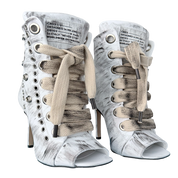 RUSH - Distressed Leather Lace Cream