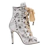 RUSH - Distressed Leather Lace Cream