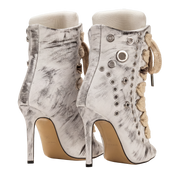 RUSH - Distressed Leather Lace Cream