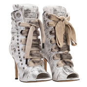 RUSH - Distressed Leather Lace Cream