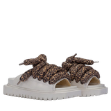 Sandal - Cream Leather - LT Leopard