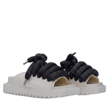 Sandal - Cream Leather - LT Black