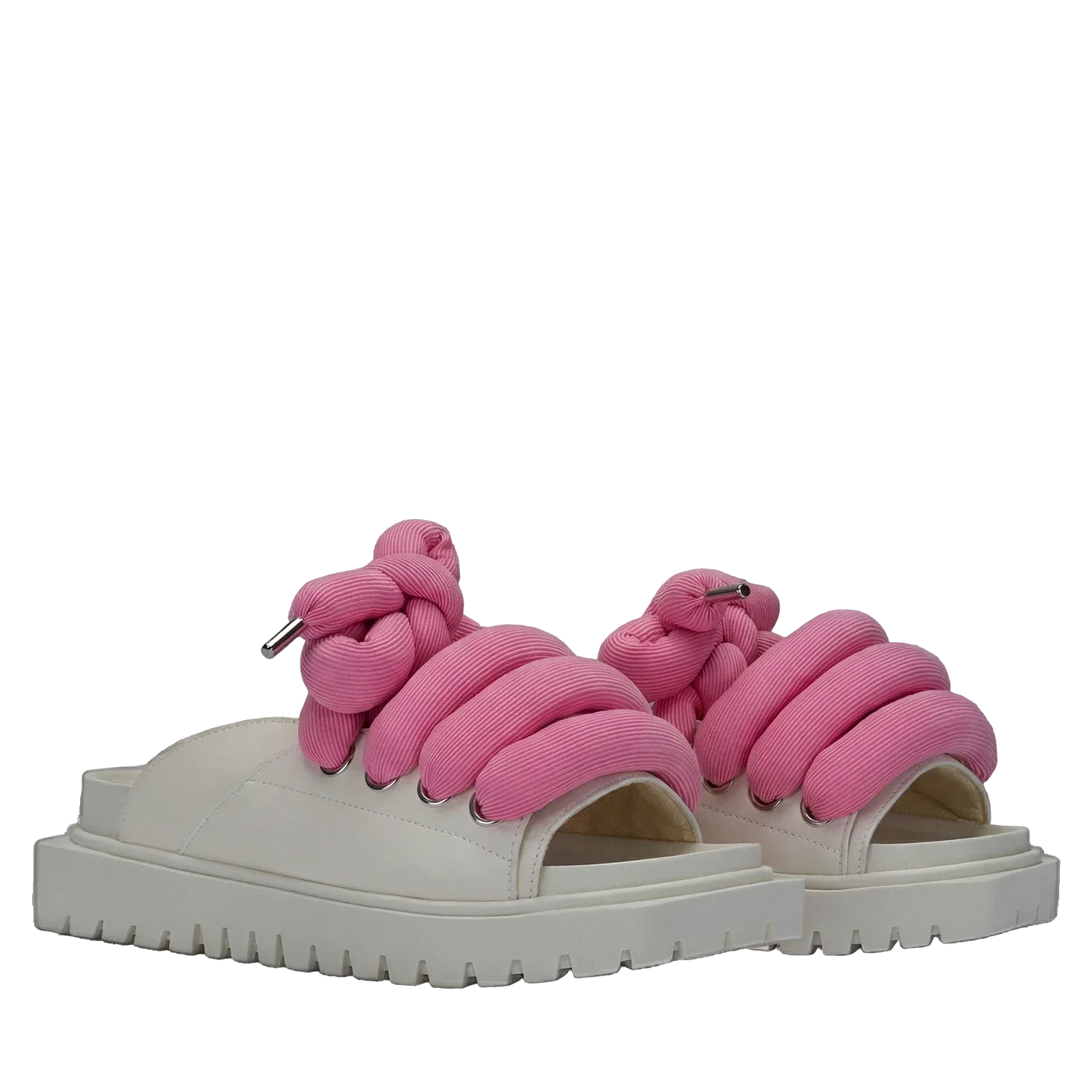 Sandal - Cream Leather - LT Pink
