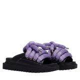 Sandal - Black Leather - LT Wisteria