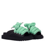 Sandal - Black Leather - TB Emerald