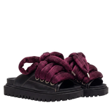 Sandal - Black Leather - LT Violet