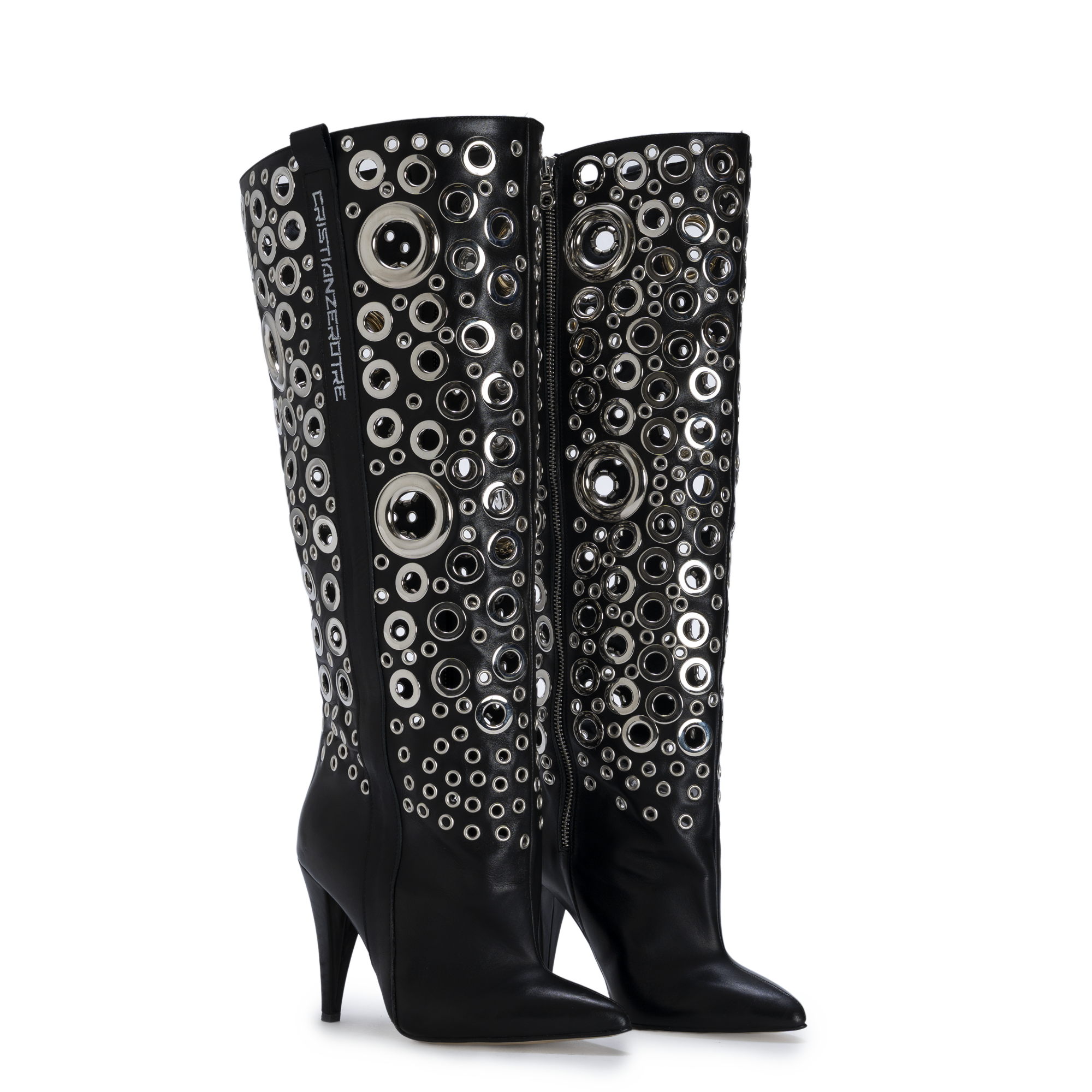 STORM – Silver Eyelet Boots
