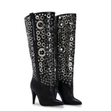 STORM – Silver Eyelet Boots