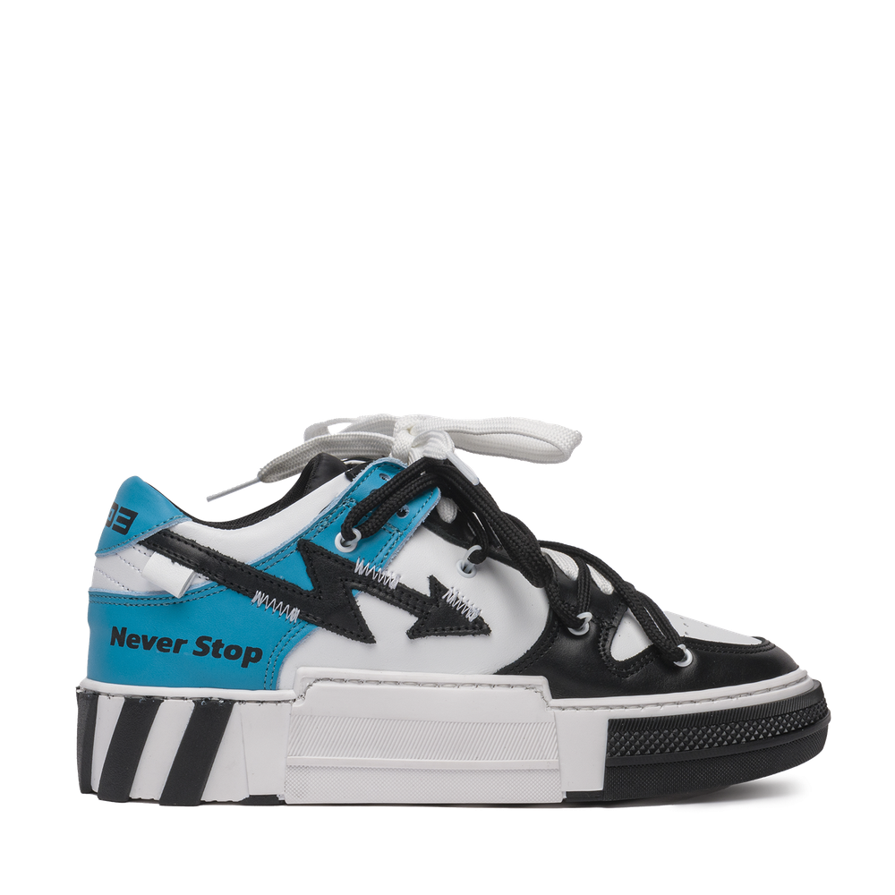 STRONG Arctic Black – White & Blue Italian Sneakers – CRISTIANZEROTRE