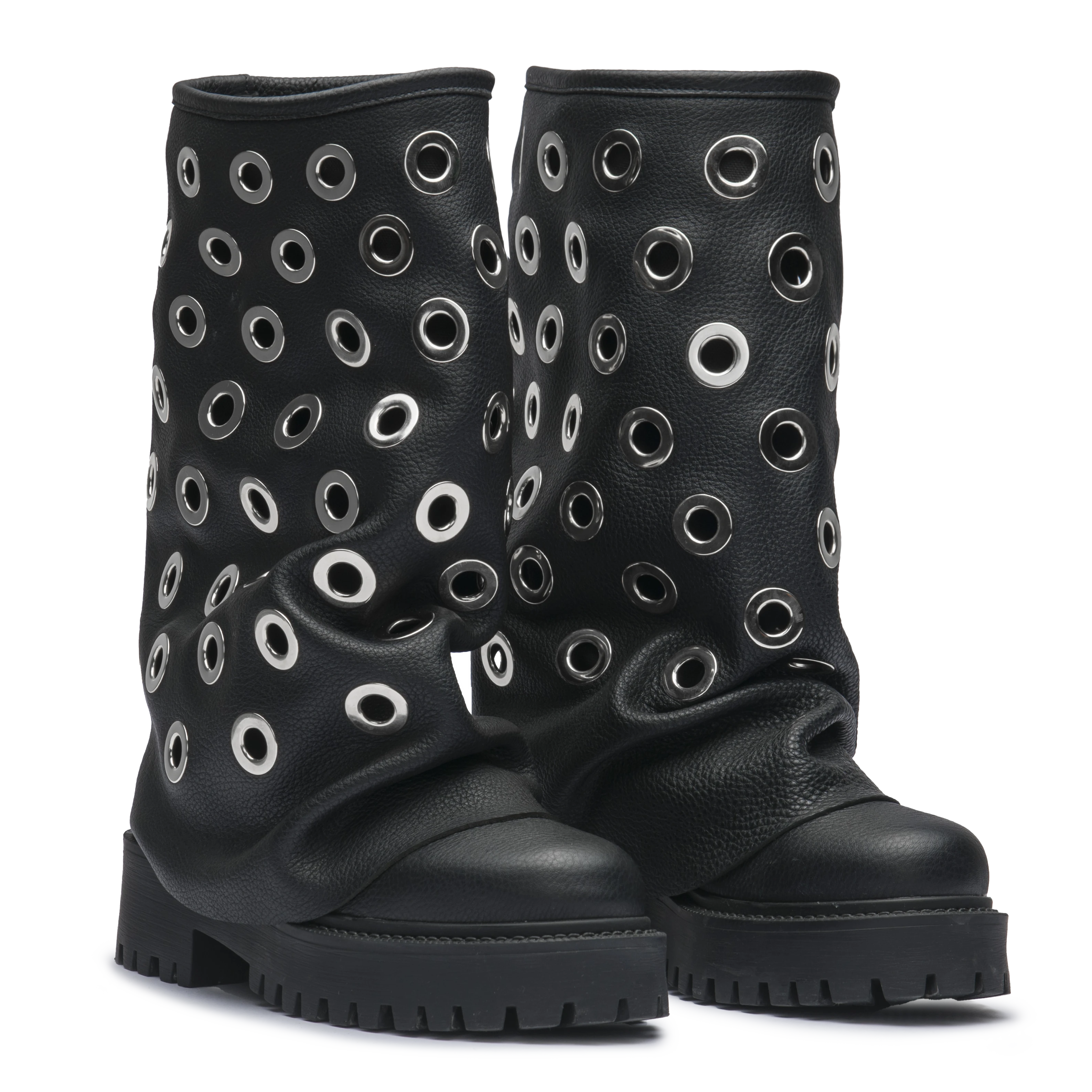CHUNKY – Black Silver Giant Eyelets Edition