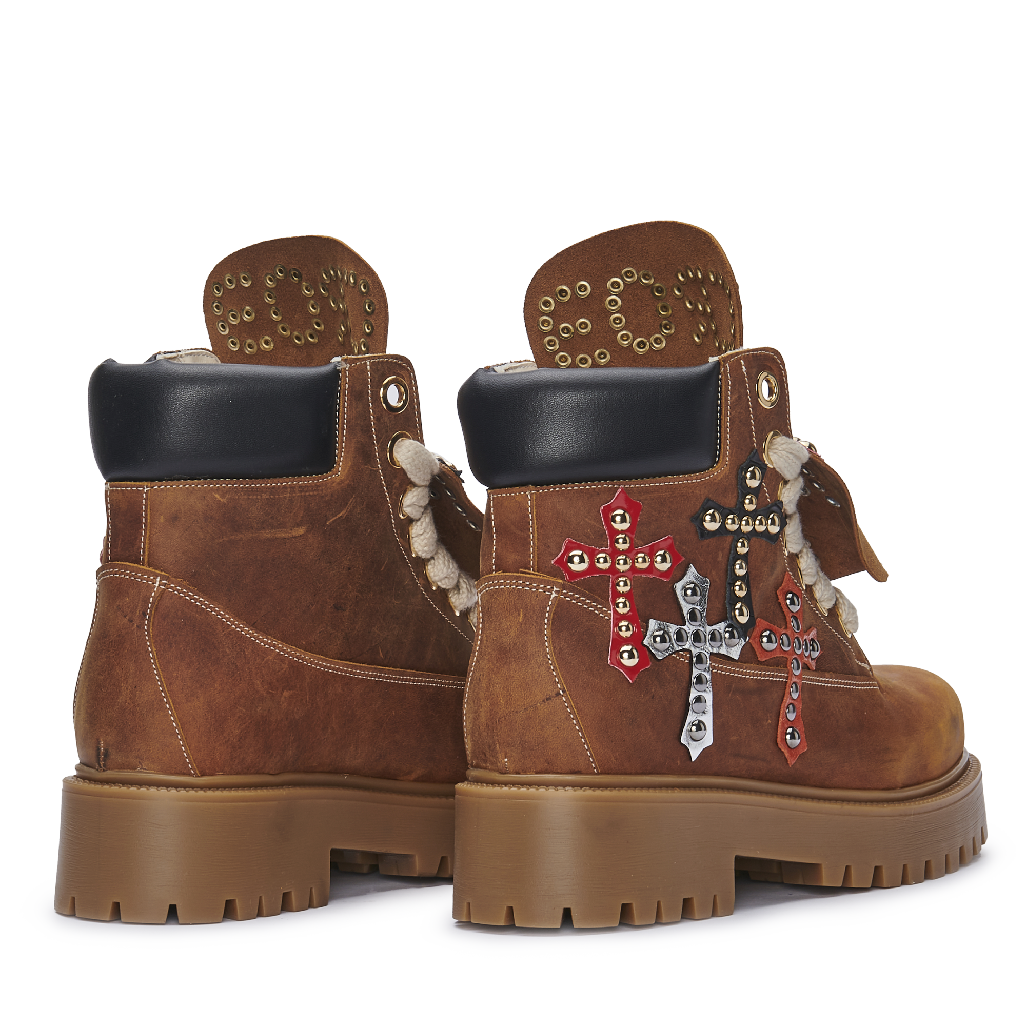 STARBOOT CUSTOM – Studded Cross Leather