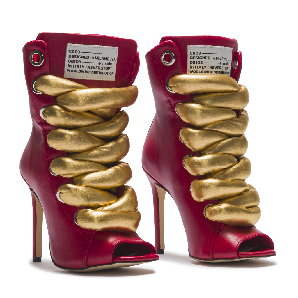 RUSH BOLD – Bordeaux and Gold Laces