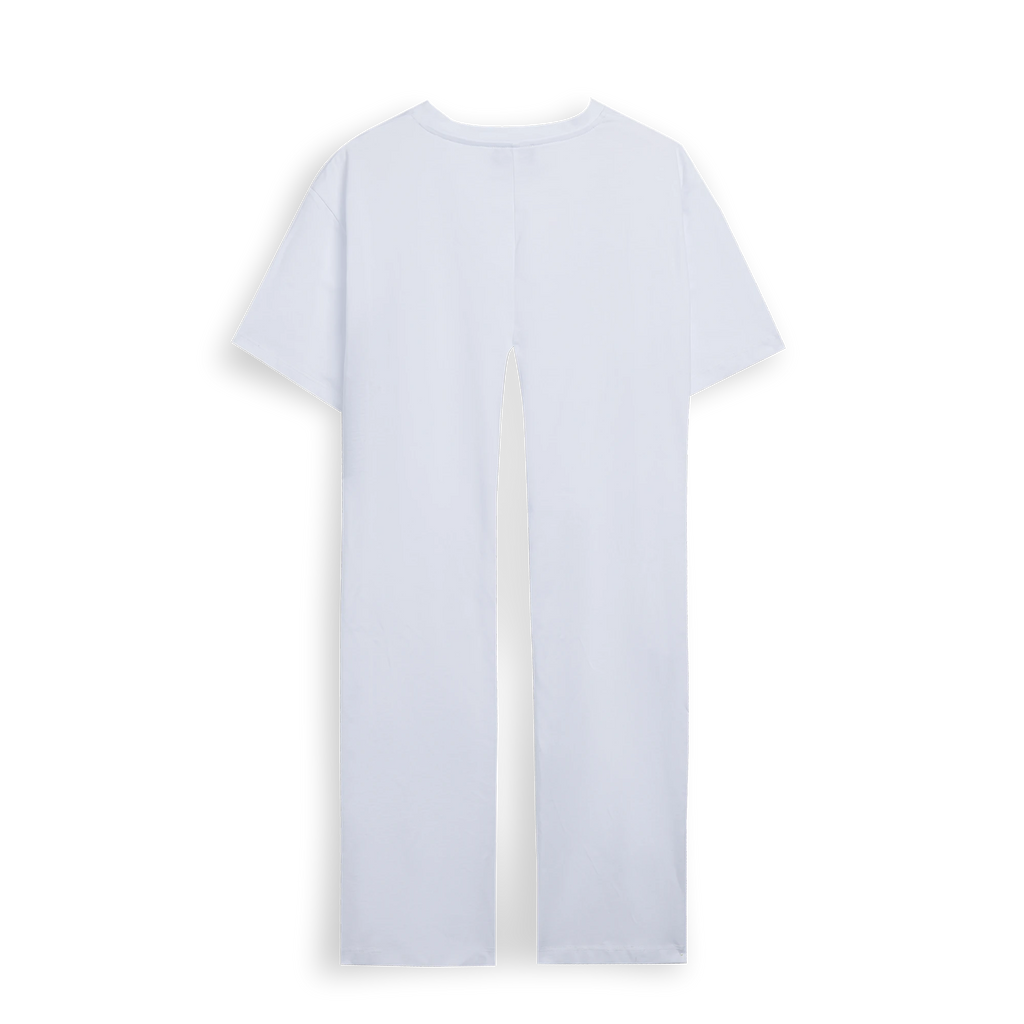 White Knotted Cat Stars T-Shirt