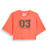 Orange Cropped 03 Leopard T-Shirt